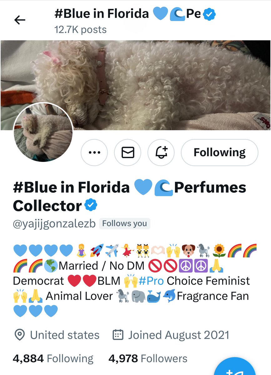 Blue @yajijgonzalezb is a mere 22 followers away from reaching their 5k milestone! 🦊Vet Follow Repost🦊 I know with all of your help we can push them over the edge and they can reach the elusive 5K Thank you so much Foxy 🦊