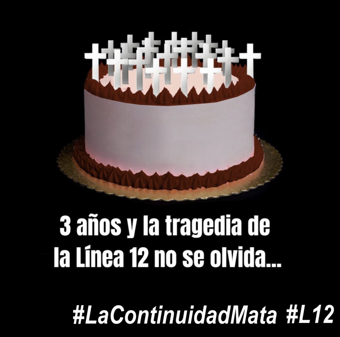 Tren que @Claudiashein pueda venir a apagar las velas de su 3er aniversario de impunidad! Ya pagó 26 vidas si negligencia. ##LaContinuidadMata