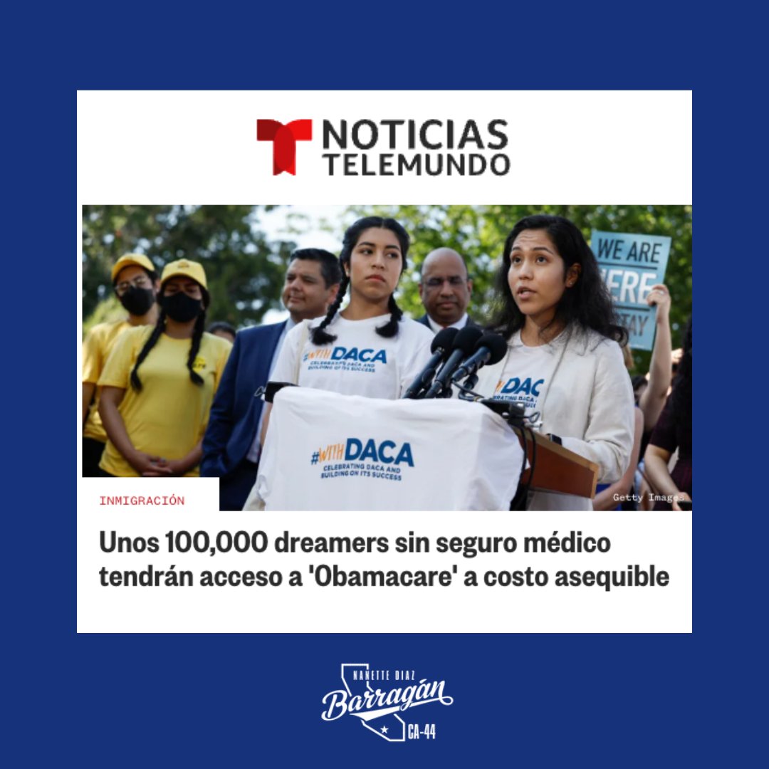 ¡GRANDES noticias para los beneficiarios de DACA! Esta ha sido una de las principales prioridades de los miembros del @HispanicCaucus. Gracias al @POTUS Biden y @SecBecerra por hacer que la atención médica sea accesible para los beneficiarios de DACA. Esta es una buena noticia…