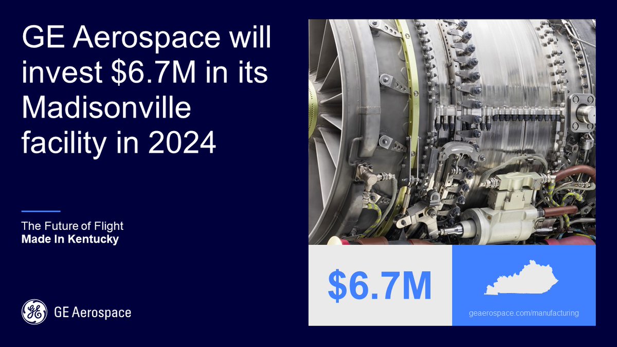Our site in Madisonville, Kentucky, will receive a $6.7M investment for new tooling, refurbishing machines, and additional equipment to drive the production of engines for military and commercial use. Read more about the impact ➡ bit.ly/4ayhj36