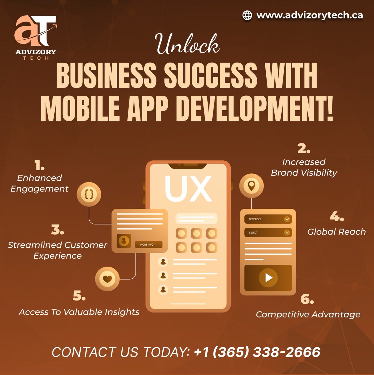 Unlock the next level of business success 🚀 with cutting-edge mobile app development!

Visit our website now!
advizorytech.ca

#MobileAppDevelopment #MobileApp #Application #iOS #AndroidApp #Development