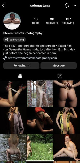 The very first photographer to ever shoot me nude commented on my instagram and this is his bio 🥲 I cannot<a href="/tag/onmfc"class="tags"><span>#onmfc</span></a>