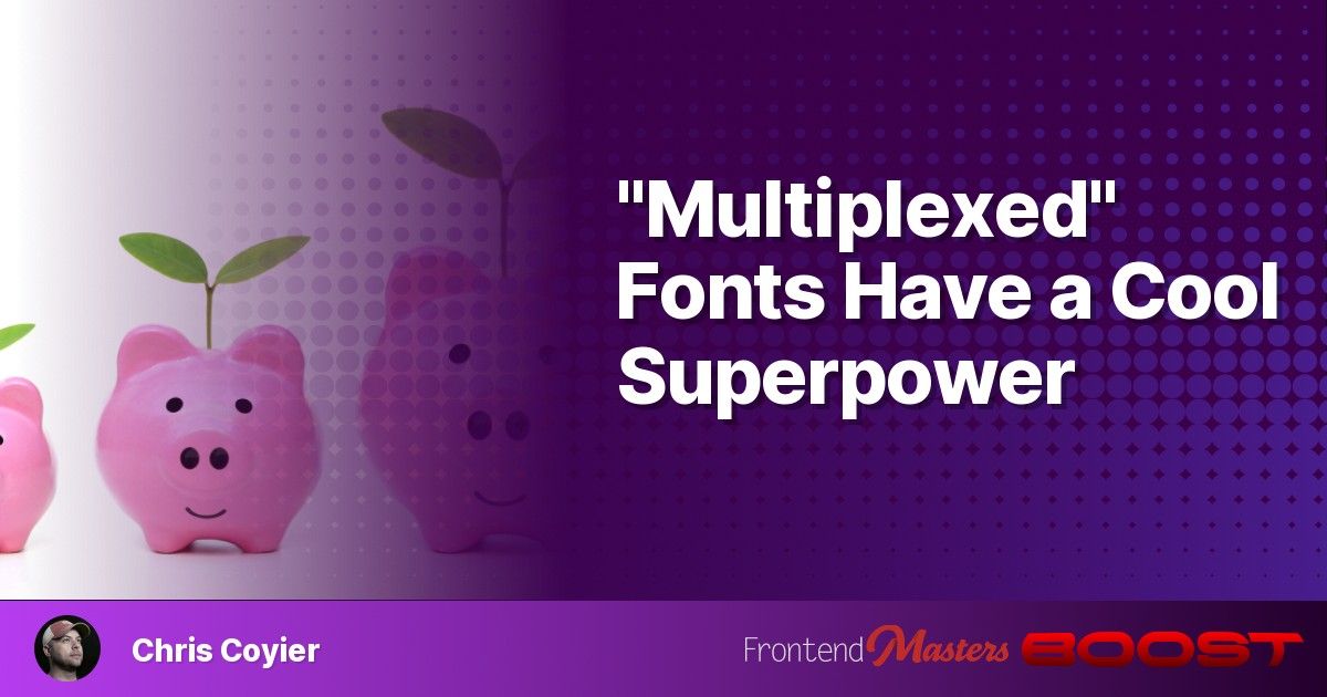 “Multiplexed” Fonts Have a Cool Superpower They are able to adjust their weight (or at least one of their attributes, or as variable fonts call them, an 'axis') without changing occupied space. Interactive effects on them then may not cause reflow! frontendmasters.com/blog/multiplex…