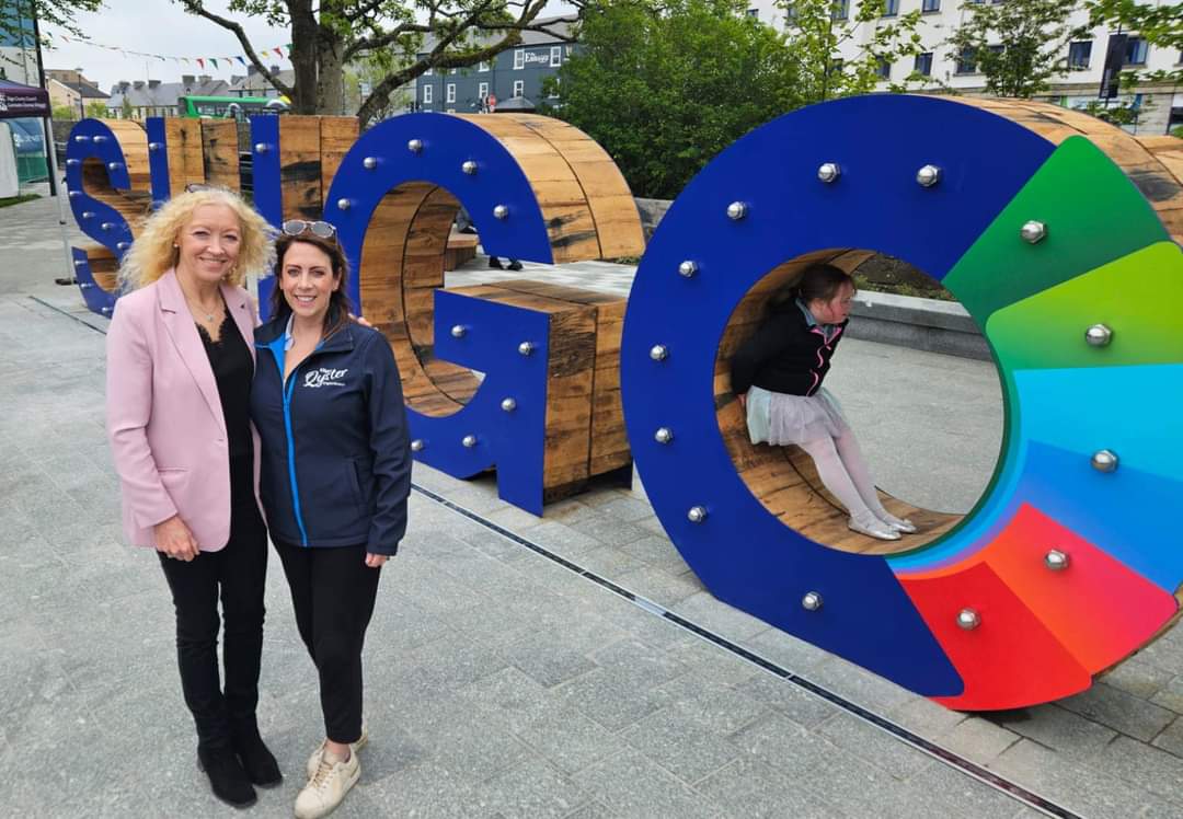 Best of luck to @Sligo and @sligococo on the opening of Queen Maeve Square this weekend - With @Marie_Casserly, Chair Sligo Food Trail and committee member Aisling Kelly @SligoOysters and @wbscoffeehouse