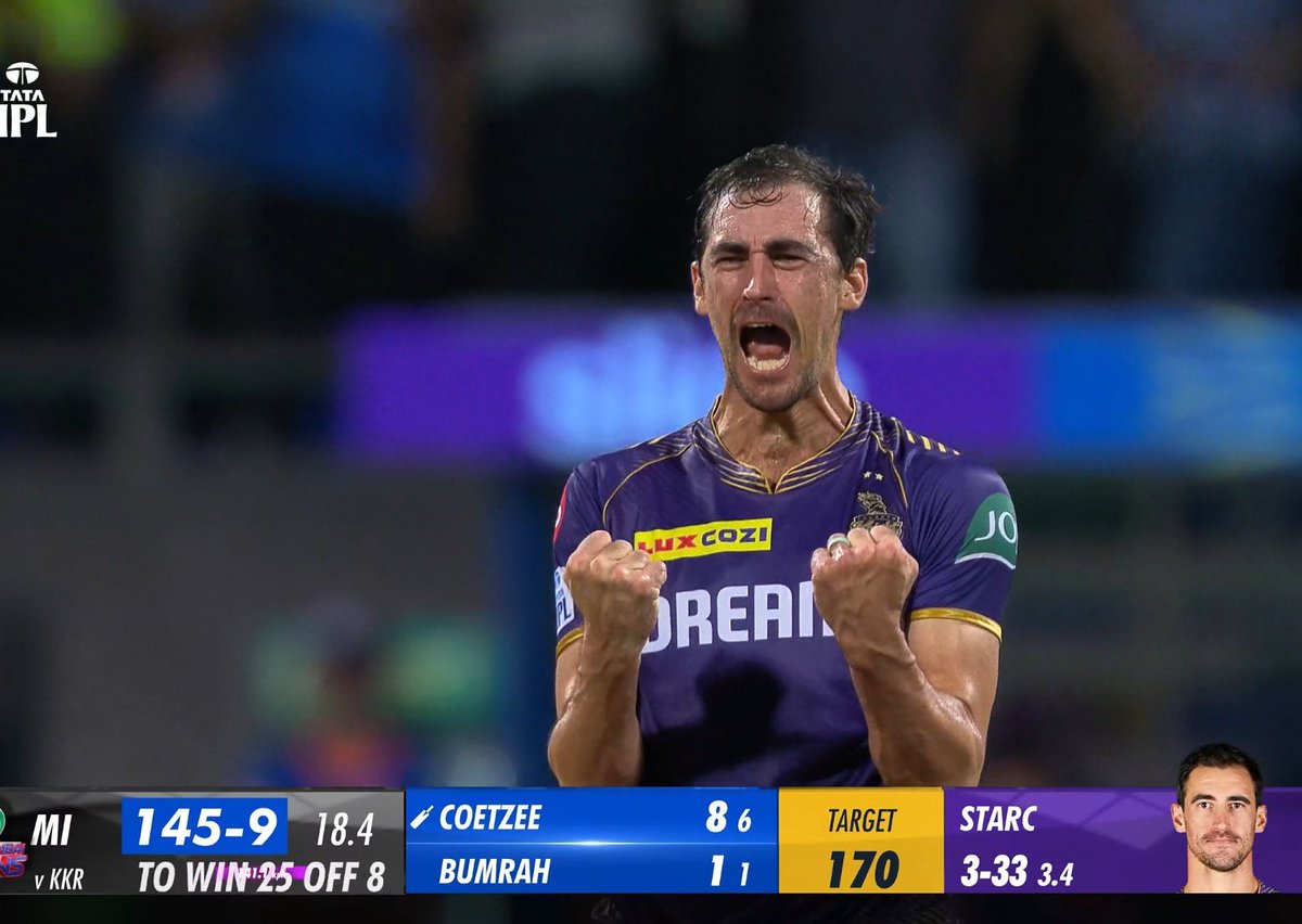 STARC VS BUMRAH 

2023 WC FINAL - STARC WON 
2024 IPL - STARC WON 

Starc in his worst phase is owning chumrah😭... Greatest bowler of this generation 🐐