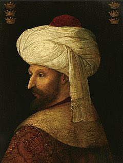 Fatih Sultan Mehmet Han (30 Mart 1432-3 Mayıs 1481)

Fetih sahibi, türbesi 3 kere inşa edilen büyük Türk hakanı.
Ne mutlu ki fetihle müjdelenenlere…

Ruhun şad, mekanın cennet olsun.