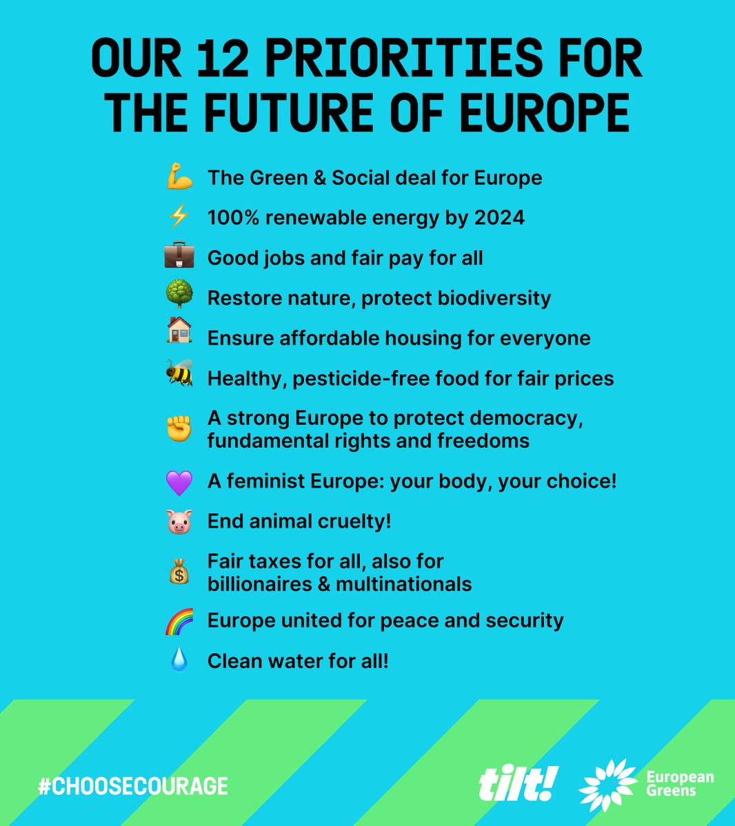 💧 You have chosen: Clean Water for All is our 12th priority! 13,000 EU people have voted for one more Green priority to add to our 11 previously adopted. Access to clean water should be a guaranteed basic right. 💚 Join the fight for clean water, #ChooseCourage on 6-9 June.