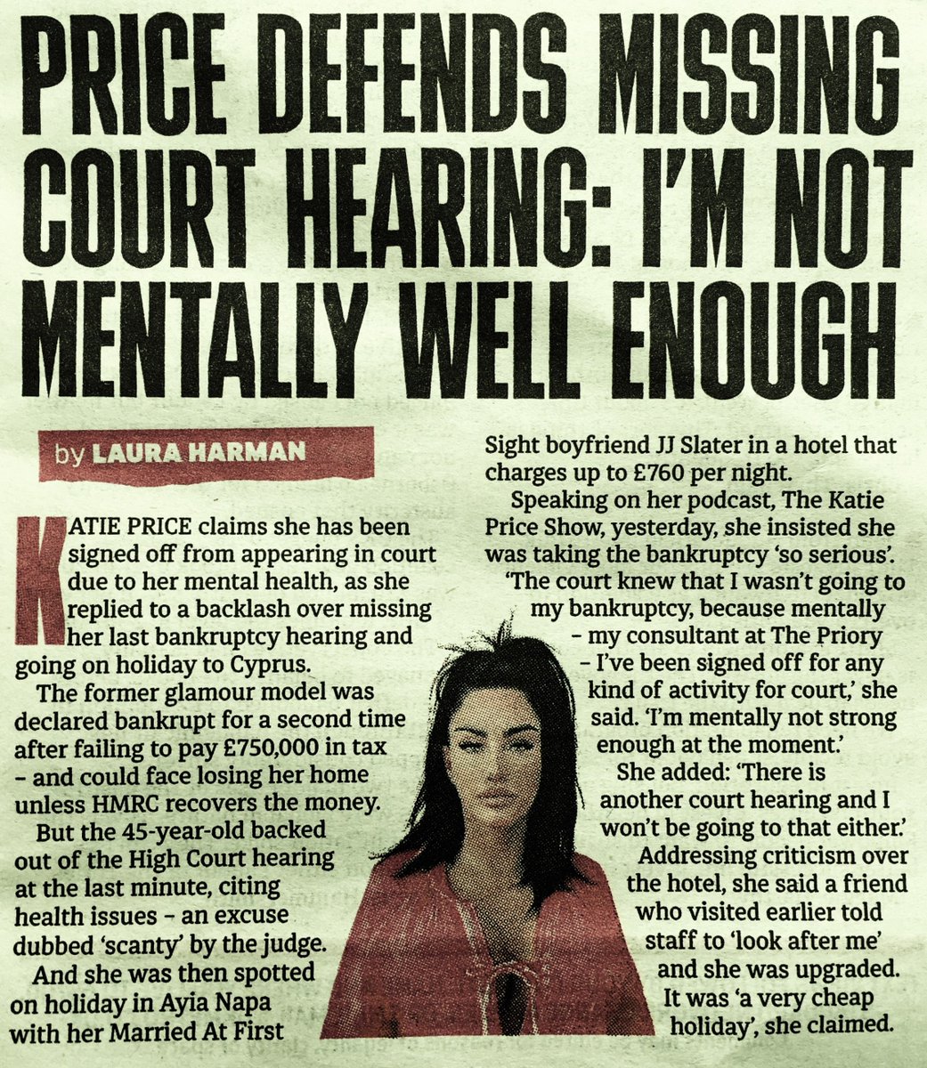 Katie Price skips court, hits Ayia Napa, blames 'mental health'