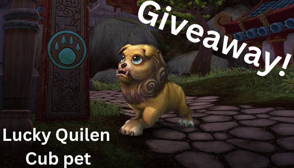 ✨Giveaway time!✨

To celebrate the release of Dark Heart patch 10.2.7 on May 7, I am giving away TWO Lucky Quilen Cub pets!🥳

To enter:
❤️Like
✅Follow me & @Warcraft 
🔁Retweet

Good luck! 🐉😍
Americas/OCE only ~ Winners drawn May 7th, 2024
#WoW_Partner #Dragonflight