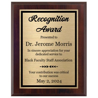 🎉On 5/2/24, at @umsl's Black Faculty and Staff Association's annual State of Black UMSL meeting, @DrJeromeMorris , was presented with the Dr. Paulette Isaac-Savage Black Excellence Service and Leadership Award! Congrats to Dr. Morris for receiving this distinguished award!
#CCBR