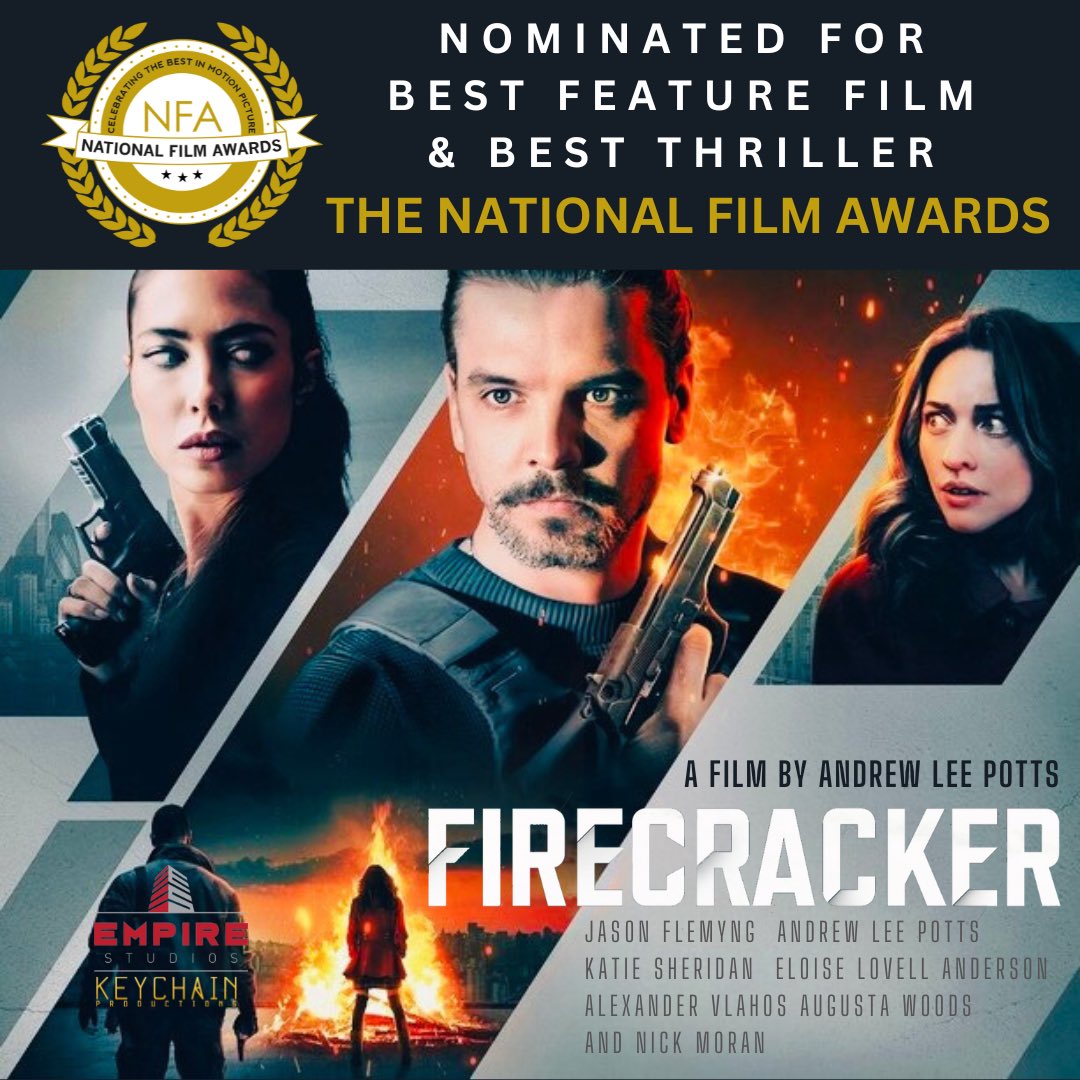 Proud to announce my debut movie as director has been nominated for best feature film and best thriller by @nationalfilmawards alongside films like Bob Marley:
One Love, Saltburn, Damsel, Back To Black and Civil war to name a few. Well done to all involved.