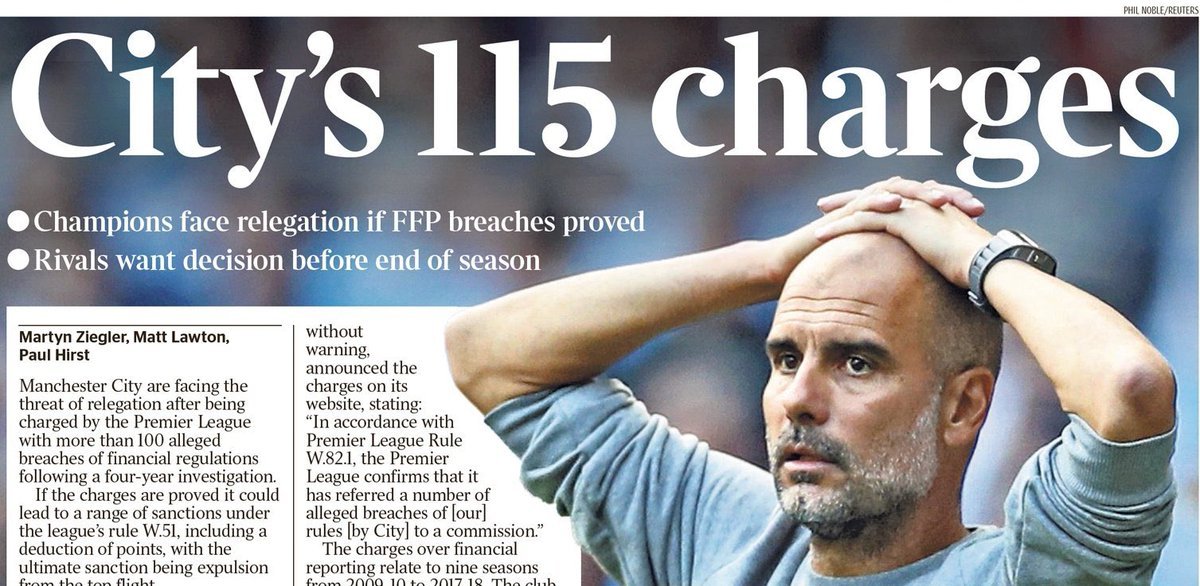 A rumour related to the 115 charges for #ManCity being dropped is untrue. [via @MikeKeegan_DM]
