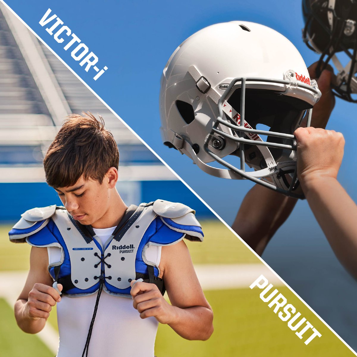 Youth Coaches, we have a deal throughout May you don't want to miss! 

Get your team geared up for the season with a new Victor-i and Pursuit shoulder pad. You can contact your local Riddell Sales Rep for more information and to place an order.