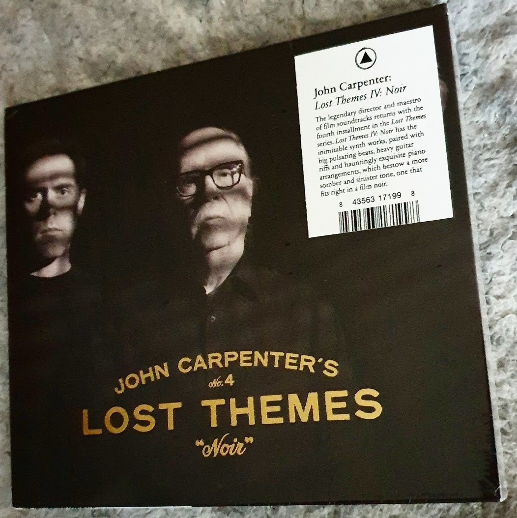 Now Listening to #JohnCarpenter's 
Lost Themes 4 - 'Noir'. Released by @SacredBones #CompactDisc #PhysicalMedia