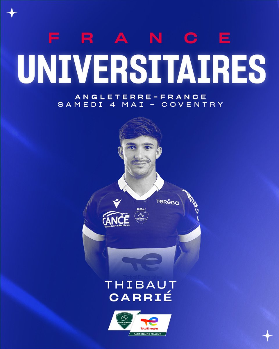 🏉🇫🇷 Bon match à notre jeune n°9 du Centre de Formation Thibaut Carrié qui affrontera demain l'Angleterre avec l'équipe de 𝙁𝙧𝙖𝙣𝙘𝙚 𝙐𝙣𝙞𝙫𝙚𝙧𝙨𝙞𝙩𝙖𝙞𝙧𝙚𝙨 !

#HonhaSection