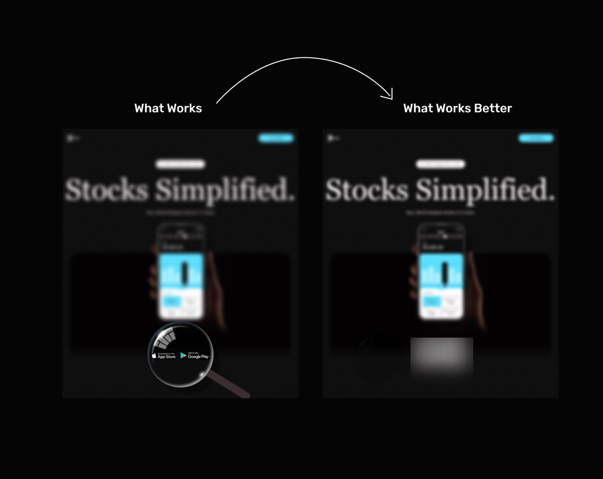 This is how I helped my client go from 6k to 32k monthly app downloads without Redesigning the Landingpage.

And no I didn't rewrite the copy or restructure the page sections.

Mr beast and Mark Rober use this strategy now.

>>> Mini Masterclass P2🧵 <<<