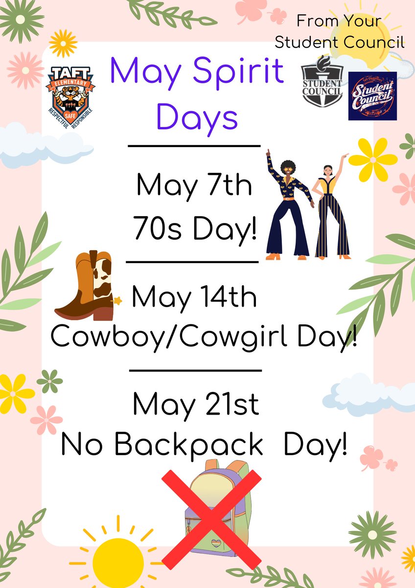 Student Council: May Spirit Days