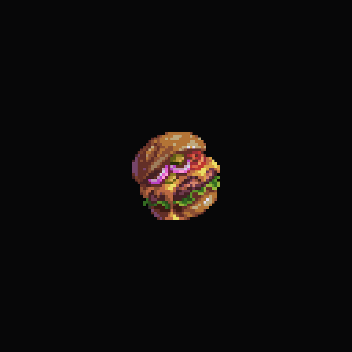 Burger for the weekly challenge! (32x32) #pixelart