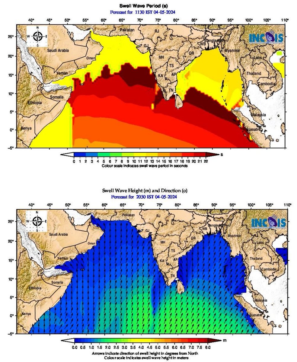 Swell surge and rough sea conditions alert by @ESSO_INCOIS during next 2 days for coastal areas of Lakshadweep, Kerala, South TamilNadu, Karnataka, Goa, Maharashtra, Andaman & Nicobar Islands, Odisha, WestBengal. There is an alert for #AndhraPradesh coast as well.
