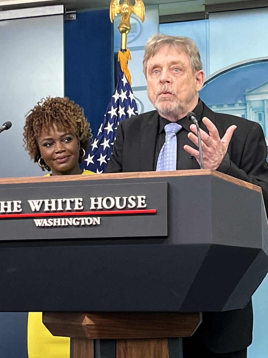 You never know who will show up at the White House briefing from a galaxy far, far away.