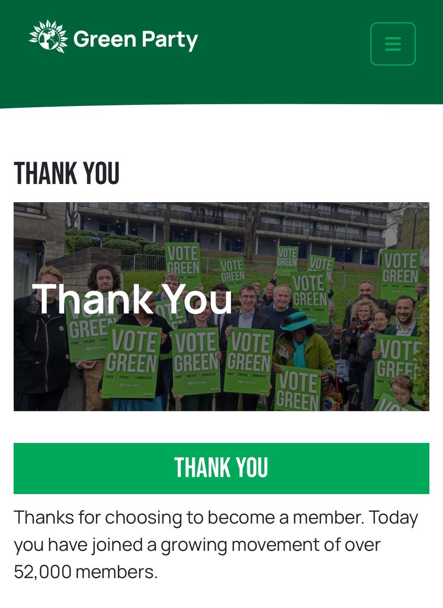 Finally took the plunge and joined @TheGreenParty. Farewell @UKLabour - I’ve voted for you for 45 years but it’s time for change 👋🏻