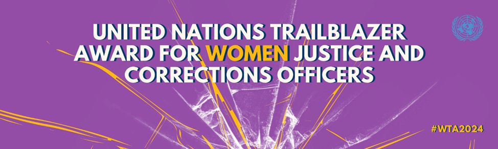 🗓️You are invited! On 7 May at 1:15 PM ET, I invite you to tune in to the Rule of Law Trailblazers Ceremony to honour the winner of the 2024 @UN Trailblazer Award for Women Justice and Corrections Officers! Watch LIVE: webtv.un.org/en/asset/k1x/k… #WomenTrailblazing #WTA2024