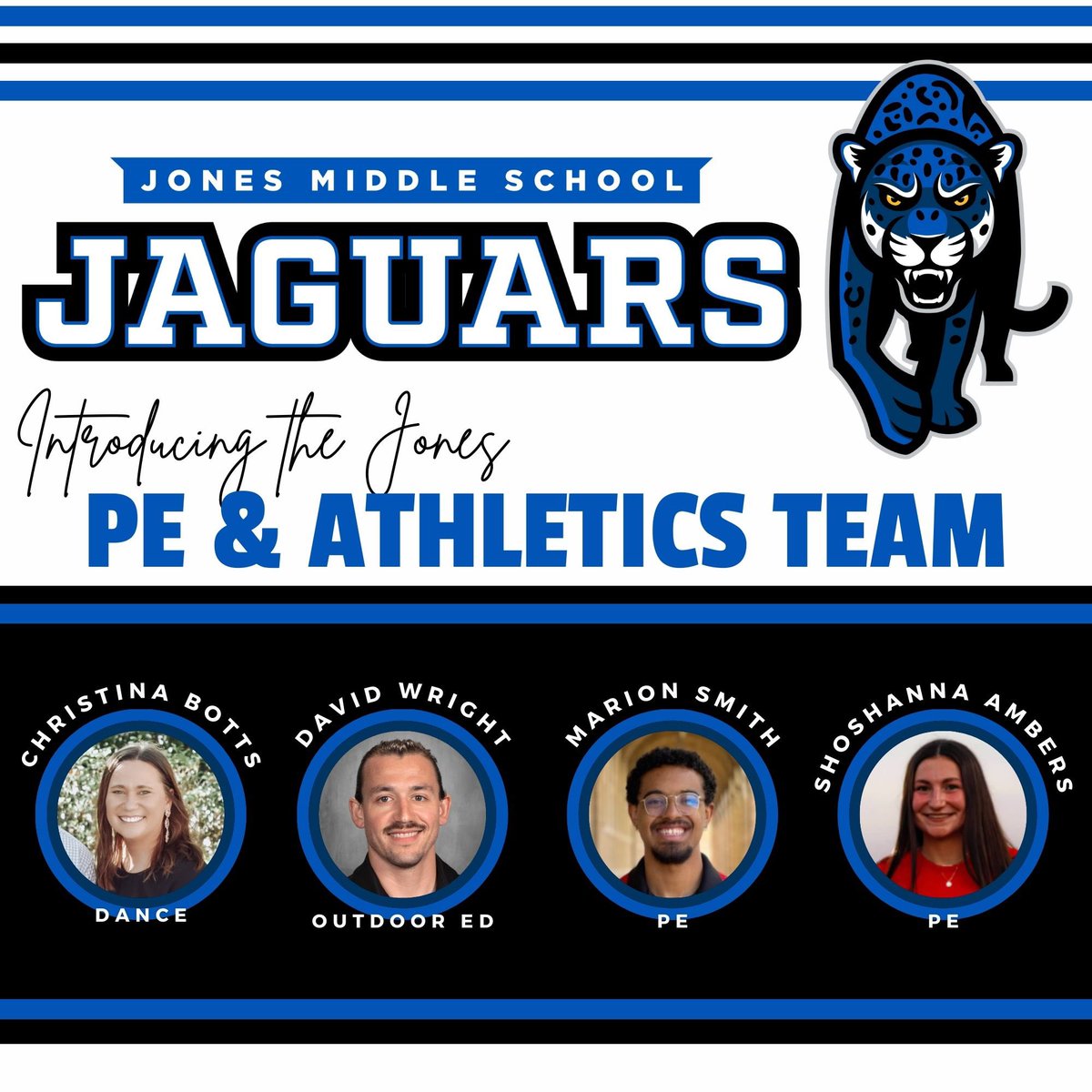 Meet the driving force behind our students' athletic journey at Jones MS! From the court to the field and the dance floor, our coaches bring expertise and enthusiasm to every session. Let's embrace movement, teamwork, and a healthy lifestyle together! #GoJags #ProsperProud