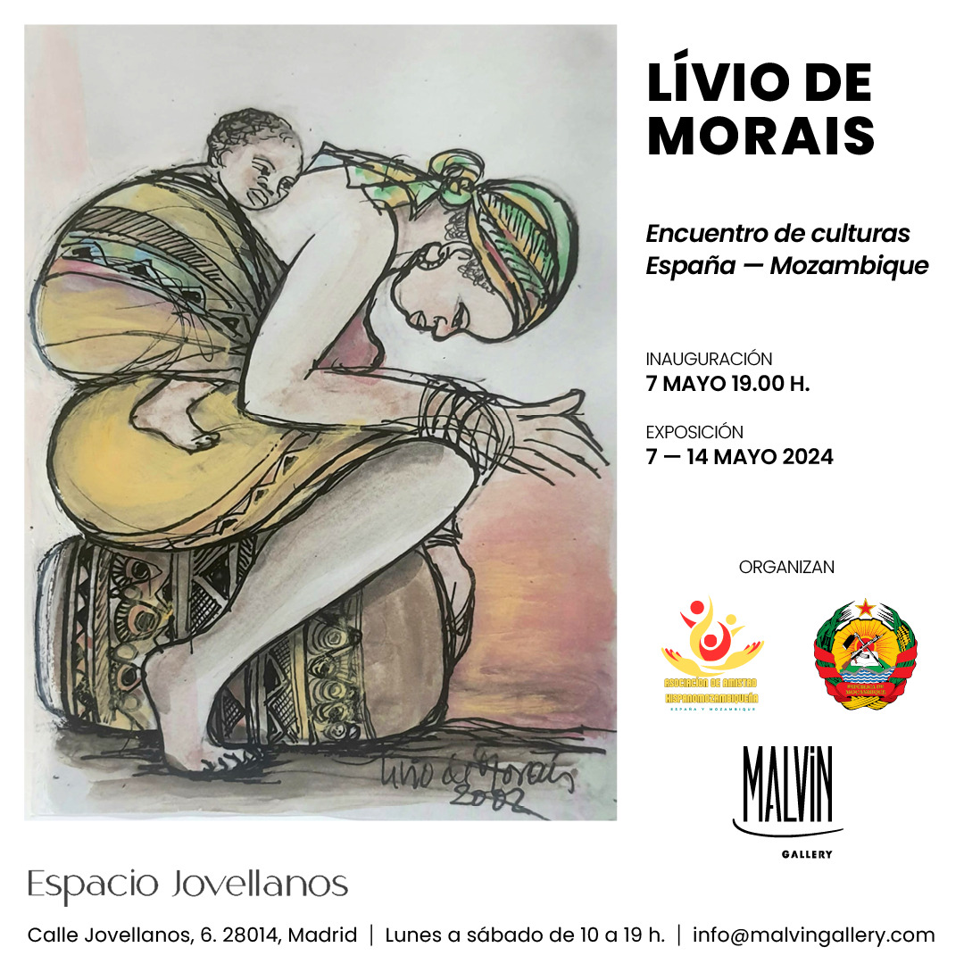 LIVIO DE MORAIS 'Encuentro de culturas España-Mozambique' próximo 7 de mayo con @malvingallery en #Espaciojovellanos #Mozambique #liviodemorais