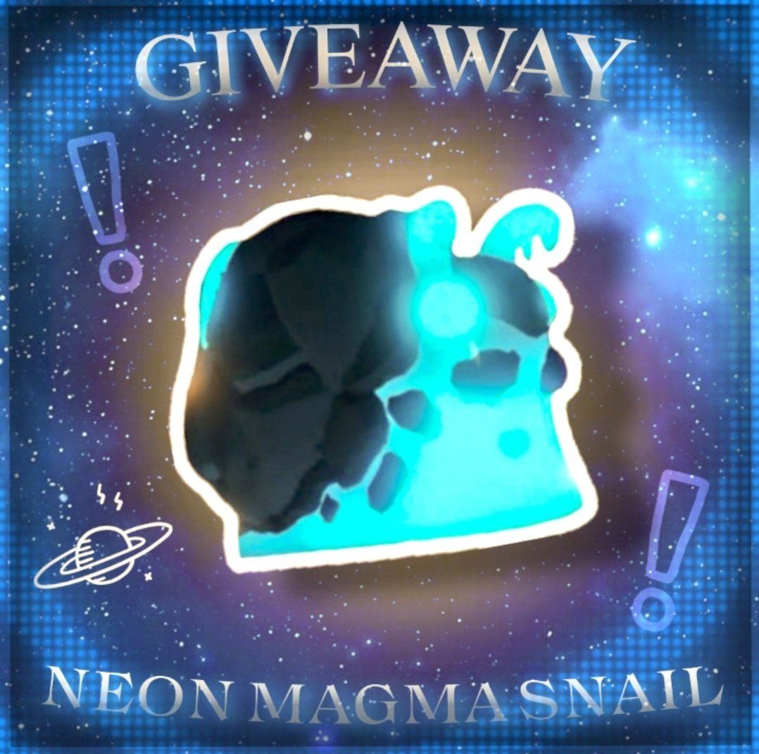 🌀  NEON MAGMA SNAIL GIVEAWAY!!! 
   there are only three rules: 
🔹follow me🔸
🔹retweet🔸
🔹comment your favourite color🔸
ends May 13. 🕺
 good luck everyone ⭐ / #adoptme #Adoptmetrade #Adoptmetrades #adoptmeoffers #adoptmegiveaway #adoptmegiveaways #AdoptMePets \