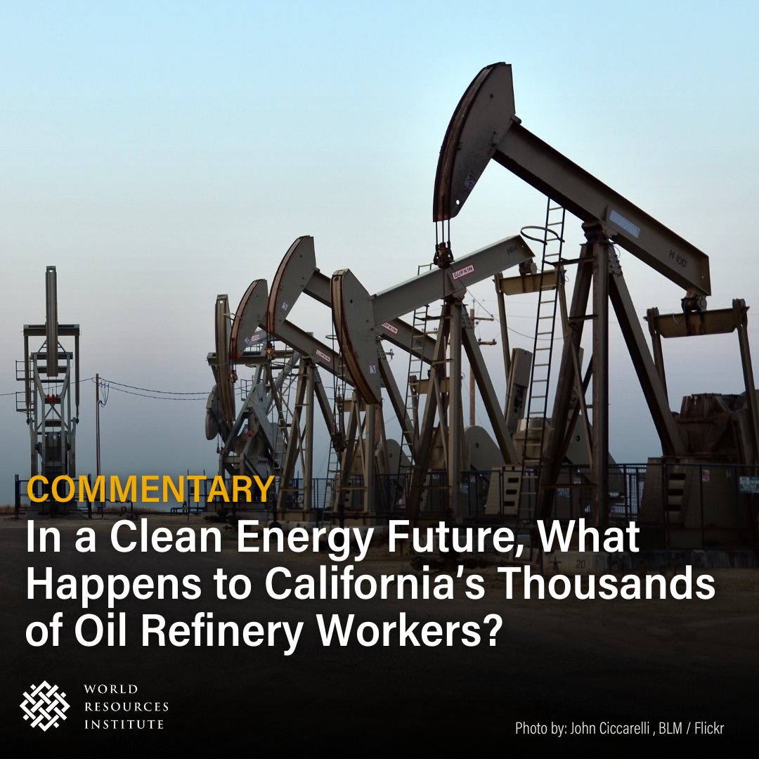 Phasing down California’s petroleum refineries will be crucial to help meet the state’s ambitious climate policies and provide #EnvironmentalJustice. To do so, the state must develop a #JustTransition roadmap to support workers and communities: bit.ly/49RkTVd