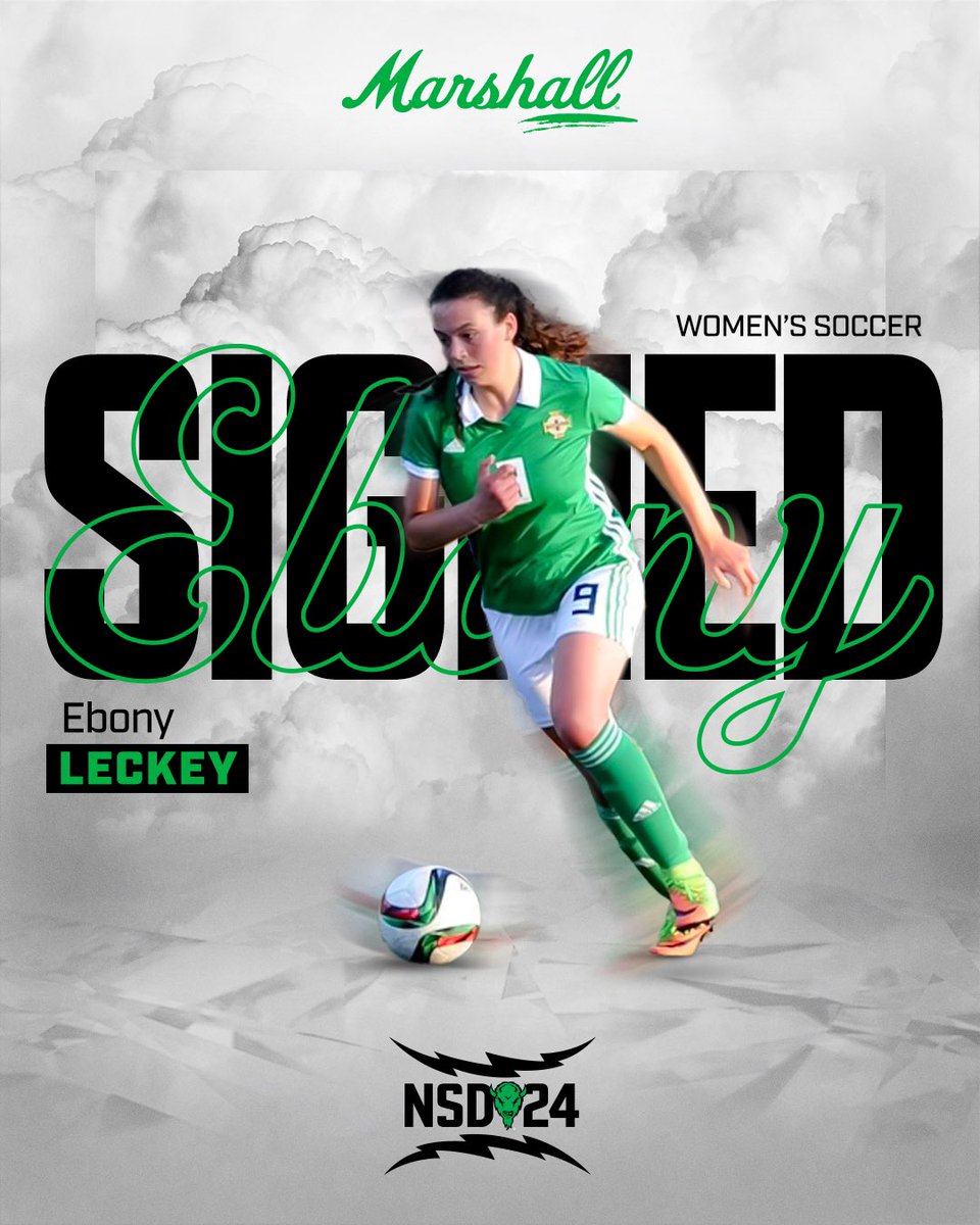 Welcome to the Thundering Herd from Northern Ireland, Ebony Leckey! ⚽️ 💚 #WeAreMarshall