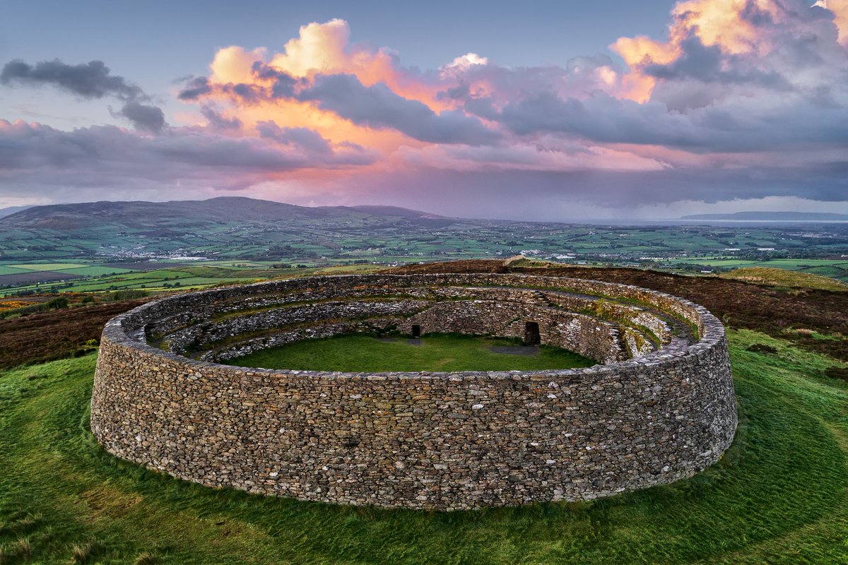 When there was a question between life and death. Strong stone ringforts helped. The Grianan of Aileach is located on the western edge of a small group of hills that lie between the upper reaches of Lough Swilly and Lough Foyle. Ireland. Myself & Wikipedia, NMP.