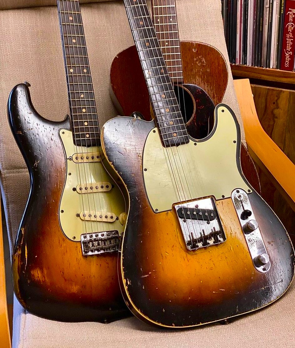 1960 Sunbursts Fender Esquire and Strat #guitar #Fender #FenderFriday