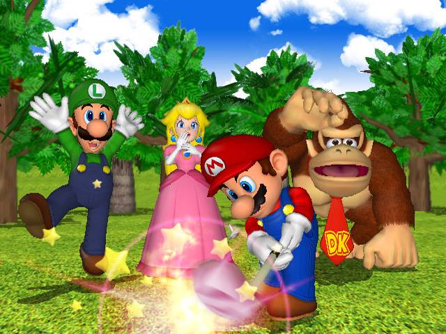 Early Mario Golf Toadstool Tour renders depicting Peach in her princess gown 🩷