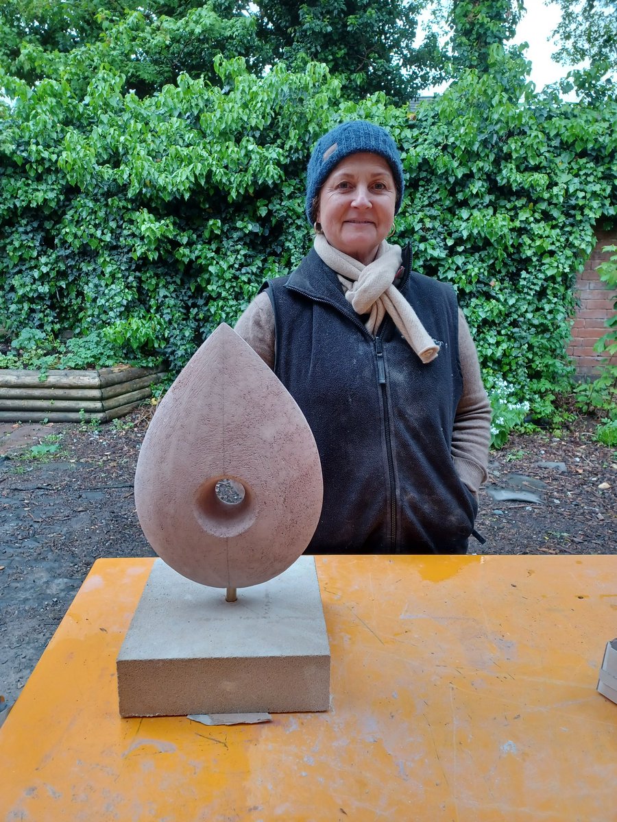 Private stone carving tutoring. <a href="/cathydickenson/">CathyDickenson</a> has now fixed and mounted her sculpture. Next, it's teaching her gilding.