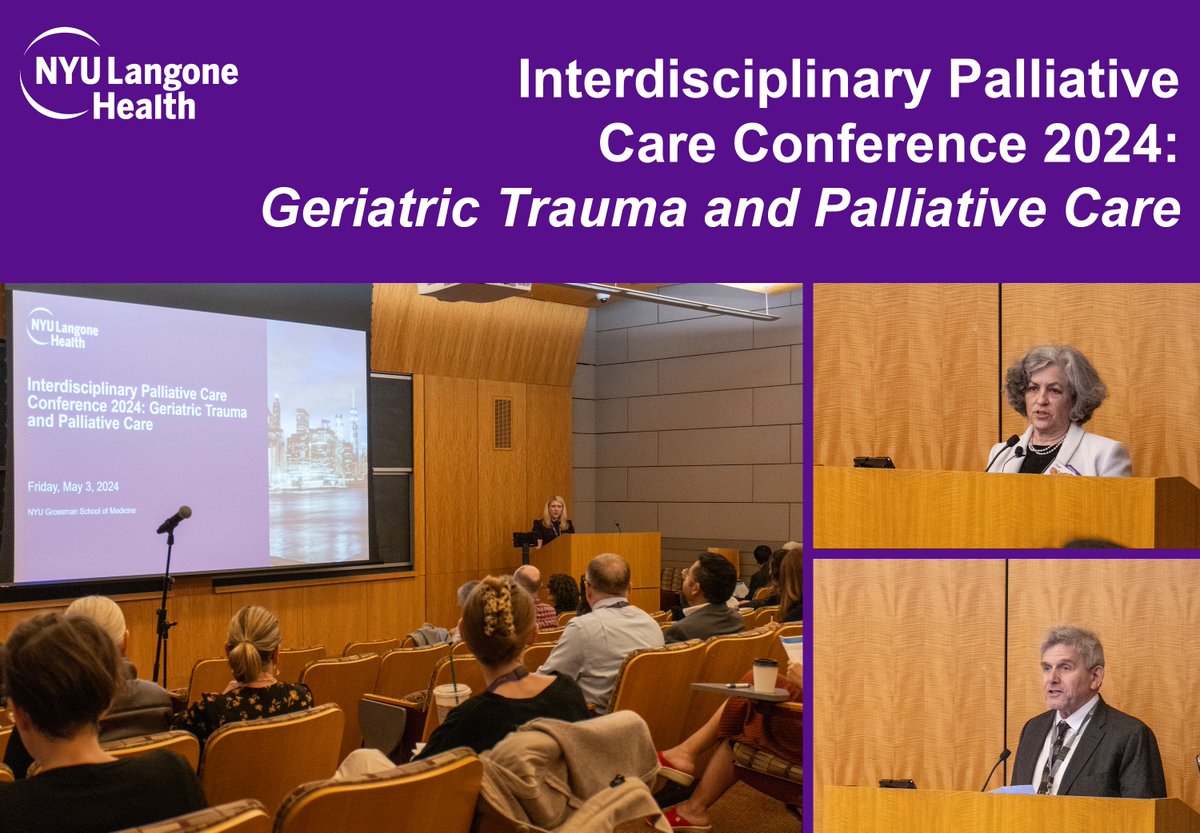 Wonderful keynote by @AnneMosenthalMD from @LaheyHospital at @nyugrossman's Interdisciplinary Palliative Care Conference 2024! Dr. Mosenthal illuminates the Geriatric Trauma & Palliative Care partnership—a crucial discussion on specialized Palliative Care's vital role in…