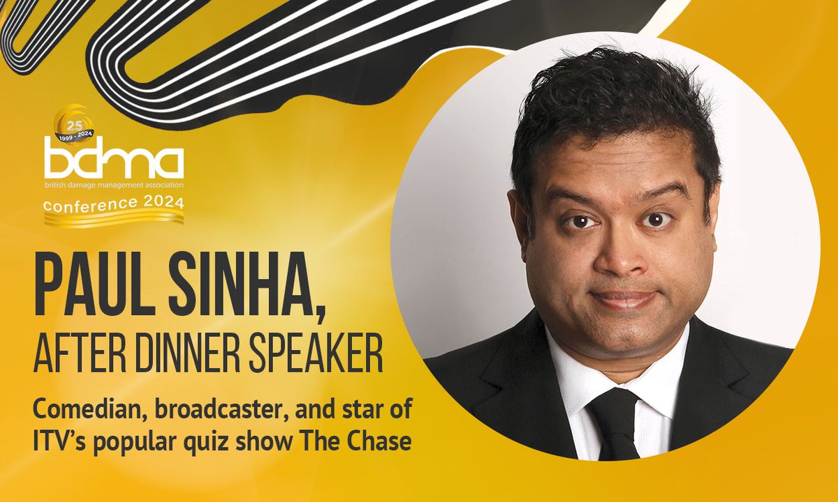 The BDMA are delighted and excited to announce that Paul Sinha, comedian, broadcaster and star of ITV’s popular quiz show The Chase (where Paul is the Chaser known as ‘The Sinnerman’) will be performing and presenting the awards at the BDMA’s Awards Dinner on 27th June 2024!