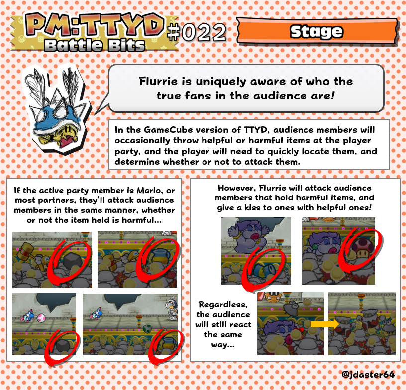 TTYD Battle Bits #022: Crowd Control

Being used to the limelight, Flurrie has a unique reaction when targeting audience members throwing good items! #TTYDBattleBits