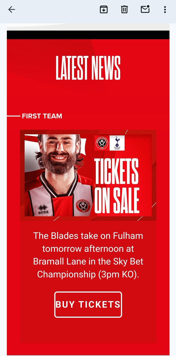 This is from our own Mailing List. Fucking Hell, United. Bit eager, aren't we? #TwitterBlades