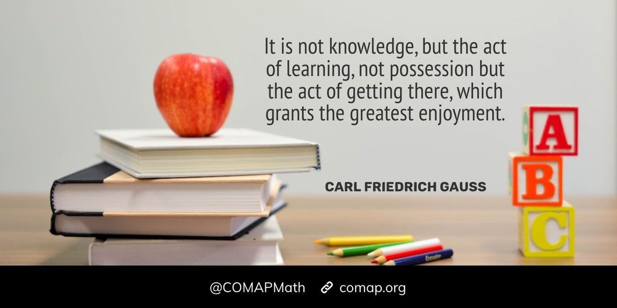 'It is not knowledge, but the act of learning, not possession but the act of getting there, which grants the greatest enjoyment.' - Carl Friedrich Gauss

Want more math quotes? Click here: buff.ly/3vizbzj 
 
#quotes #mathquotes #mathteacher #mathstudent #math