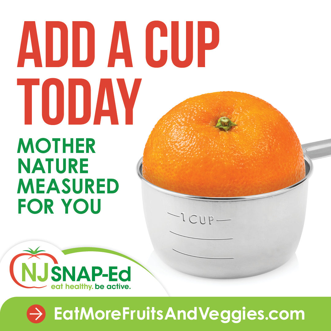 How much is a cup? Mother Nature has done the measuring for you. Many fruits and veggies are equal to 1 cup naturally. #HealthierNJ
