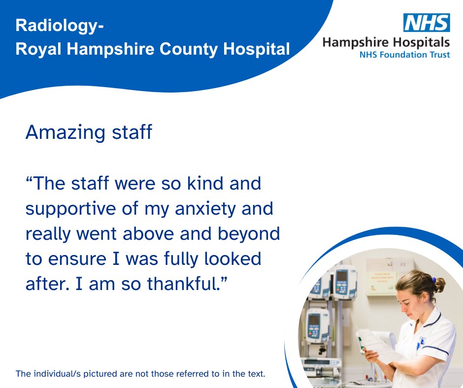 It's always great to hear feedback from our patients or their loved ones - today's #FeedbackFriday is from a patient who received treatment at Winchester hospital. They wanted to highlight some of our wonderful #TeamHHFT colleagues! 💙