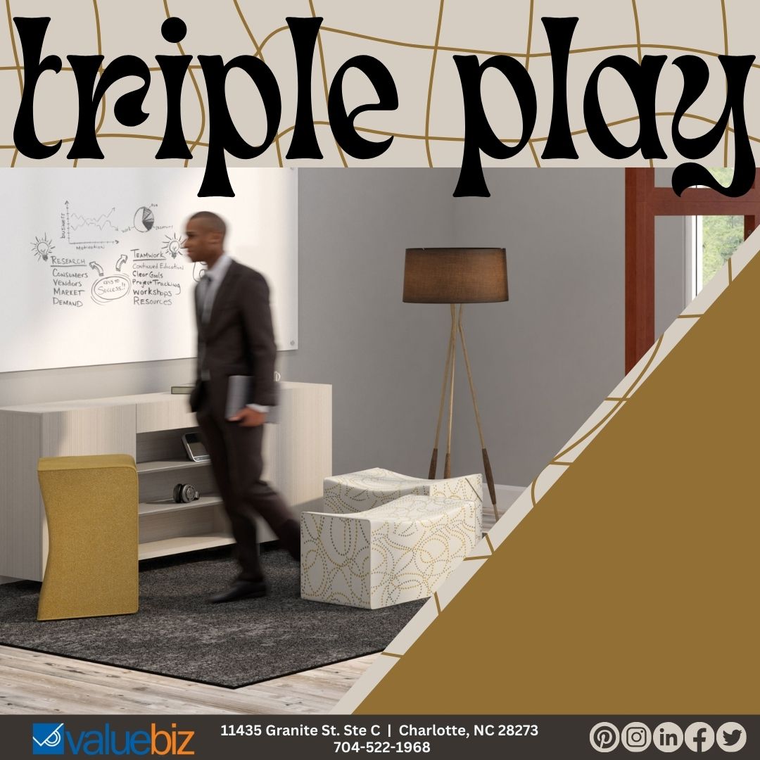 Triple Play allows you to pull up a seat your way. Design and order your pieces today!

#officefurniture #interiordesign #valuebiz #officeinspo #office #officedesk #corporatefurniture #officelife #workplaces #officeinspiration #officedesigntrends #officedesigninspo #officedesign
