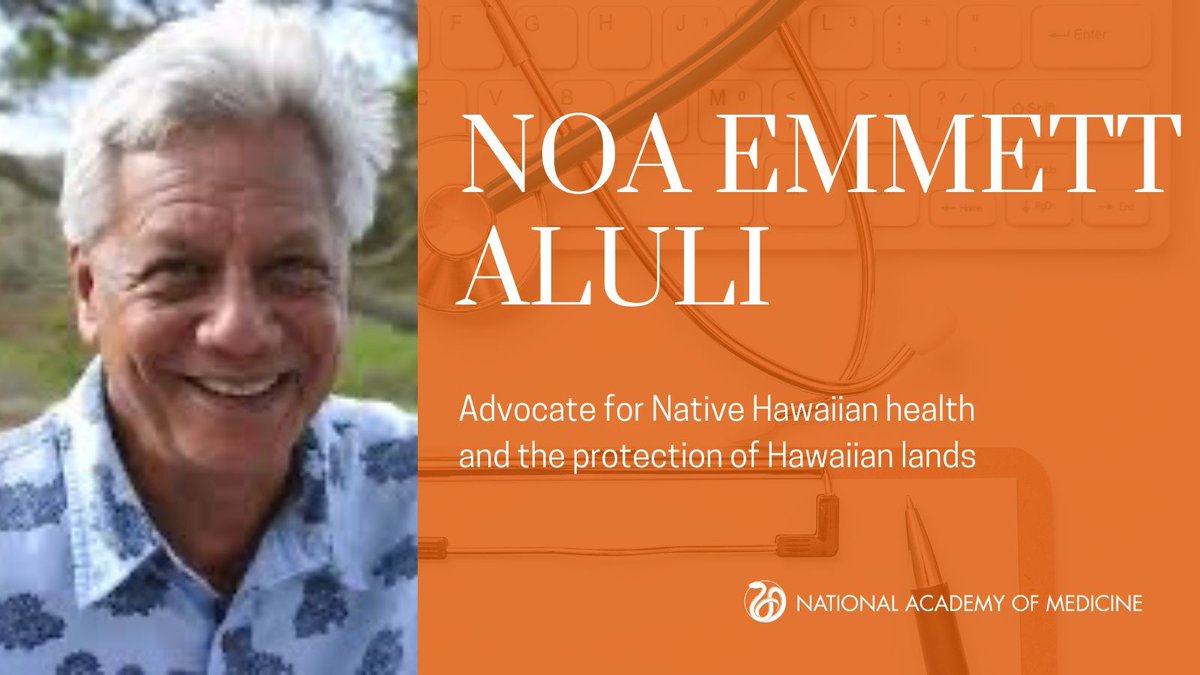 'The health of the land is the health of the people is the health of the nation.' Noa Emmett Aluli was a champion for the health of Native Hawaiians and the protection of Hawaiian land. #AANHPIHeritageMonth