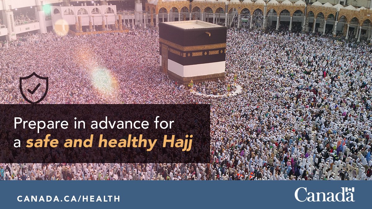 Travelling to #Hajj2024? Check in with a health care provider or #TravelHealthClinic 6 weeks before you #travel for advice based on your health needs and to make sure your vaccinations are up to date. ow.ly/f4UA50Roq2z