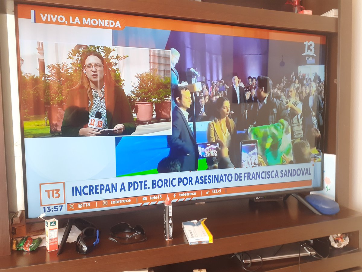 A @canal13 y demás medios basura jamás les importó el asesinato de la joven periodista de @tv_piola, pero hoy aprovechan este momento para echarle mierda al gobierno.