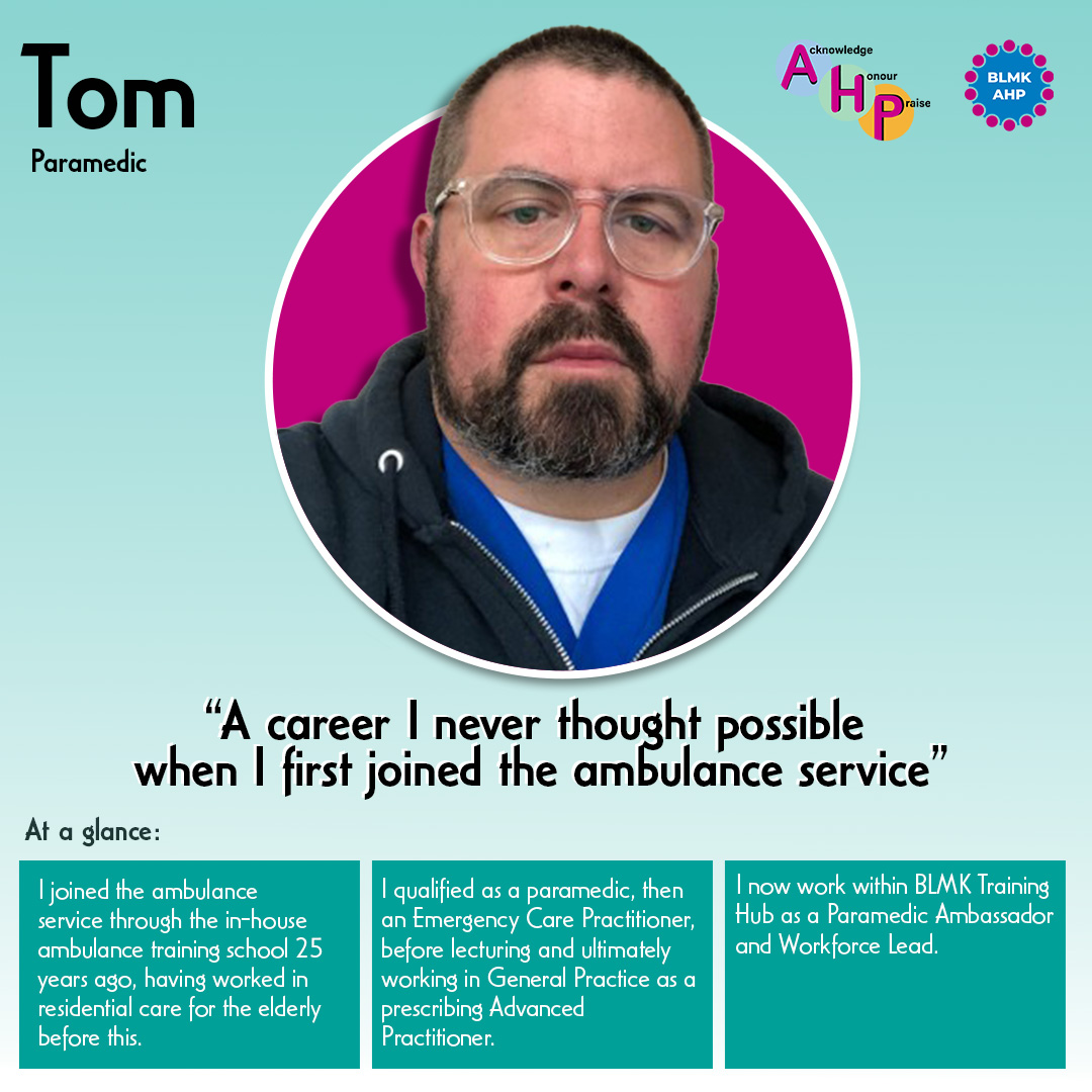 No. 3 of our Compelling Careers. Meet Tom - a Paramedic working in Primary Care. Tom gives a brief overview of his career pathway 👇