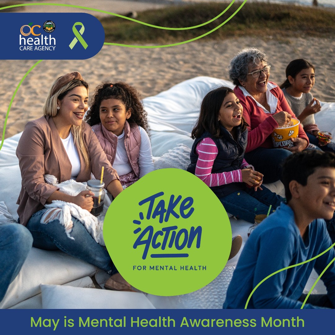 Take action for your mental health! Good mental health can help you cope with stress and improve your quality of life. Get resources from OCNavigator.org to help take care of your mental health. #MentalHealthAwarenessMonth #MentalHealthMonth #TakeAction #OrangeCounty