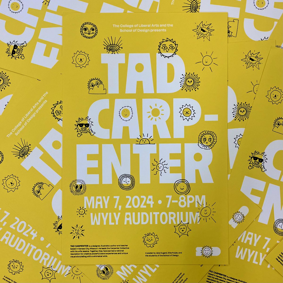 Screenprinted some posters for @TadCarpenter.