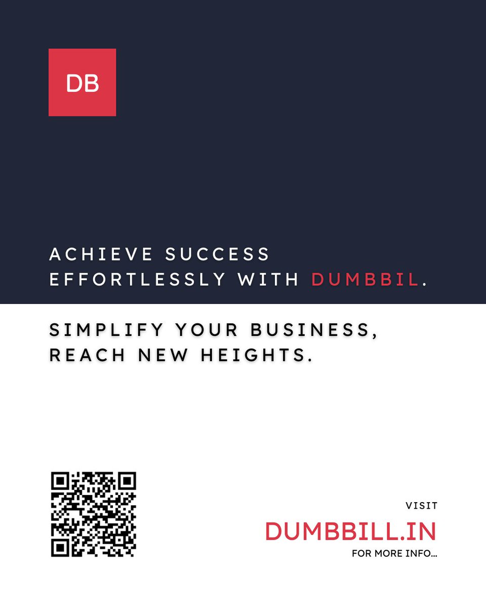 Achieve success effortlessly with DumbBill. Simplify your business, reach new heights.

Links:
Android: play.google.com/store/apps/det…
Web: app.dumbbill.in

#DUMBBILL #invoice #simplify #businessgrowth #dumbbillapp #monopolysystems #india #saas #billing #invoicing #madhyapradesh